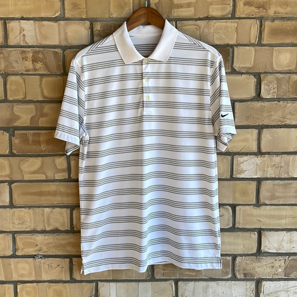 Nike Golf Dri-Fit White/Black Polo - M